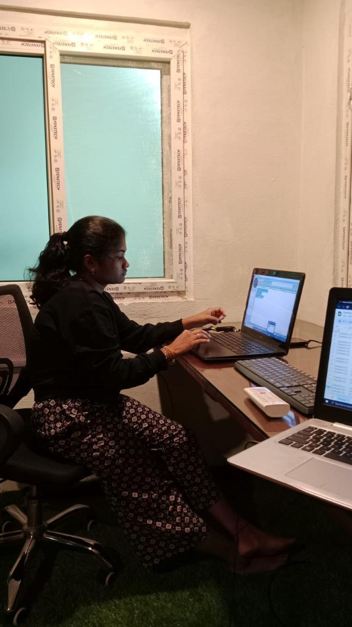 Staff member working
