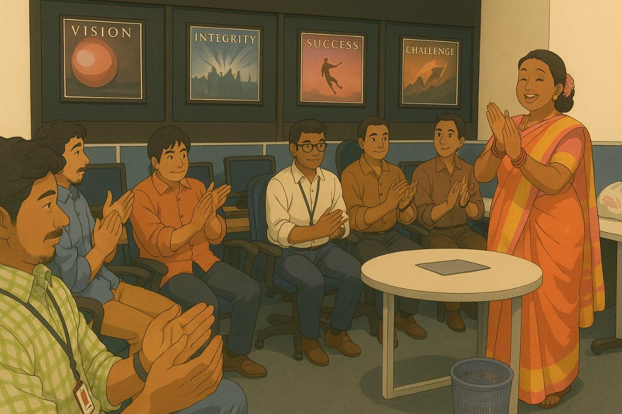 Team meeting illustration